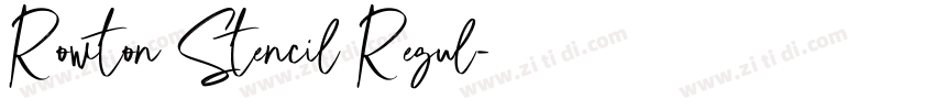Rowton Stencil Regul字体转换 Rowton Stencil Regul字体转换